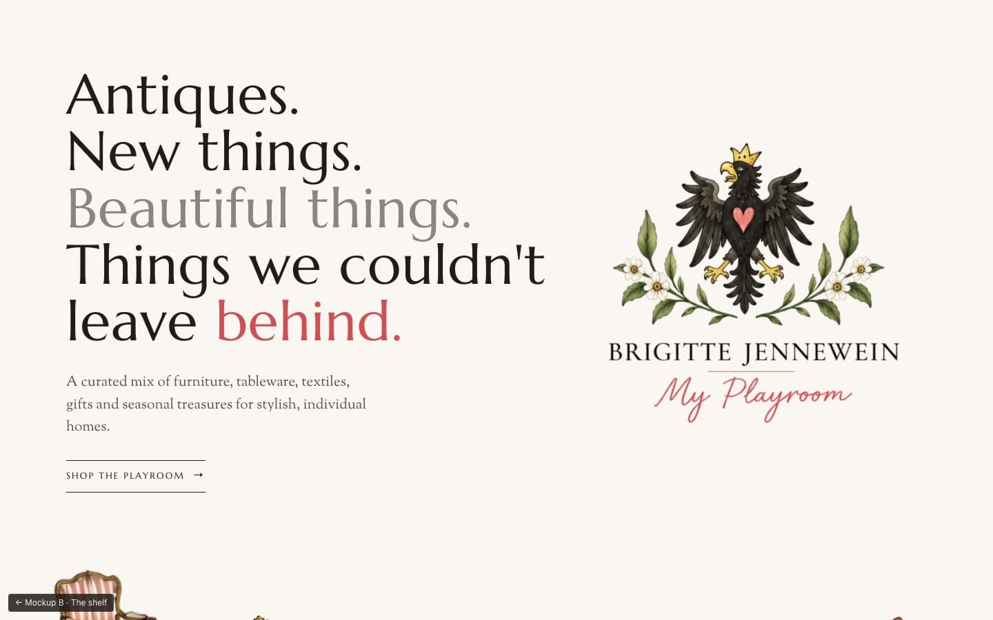 Brigitte Jennewein homepage on desktop